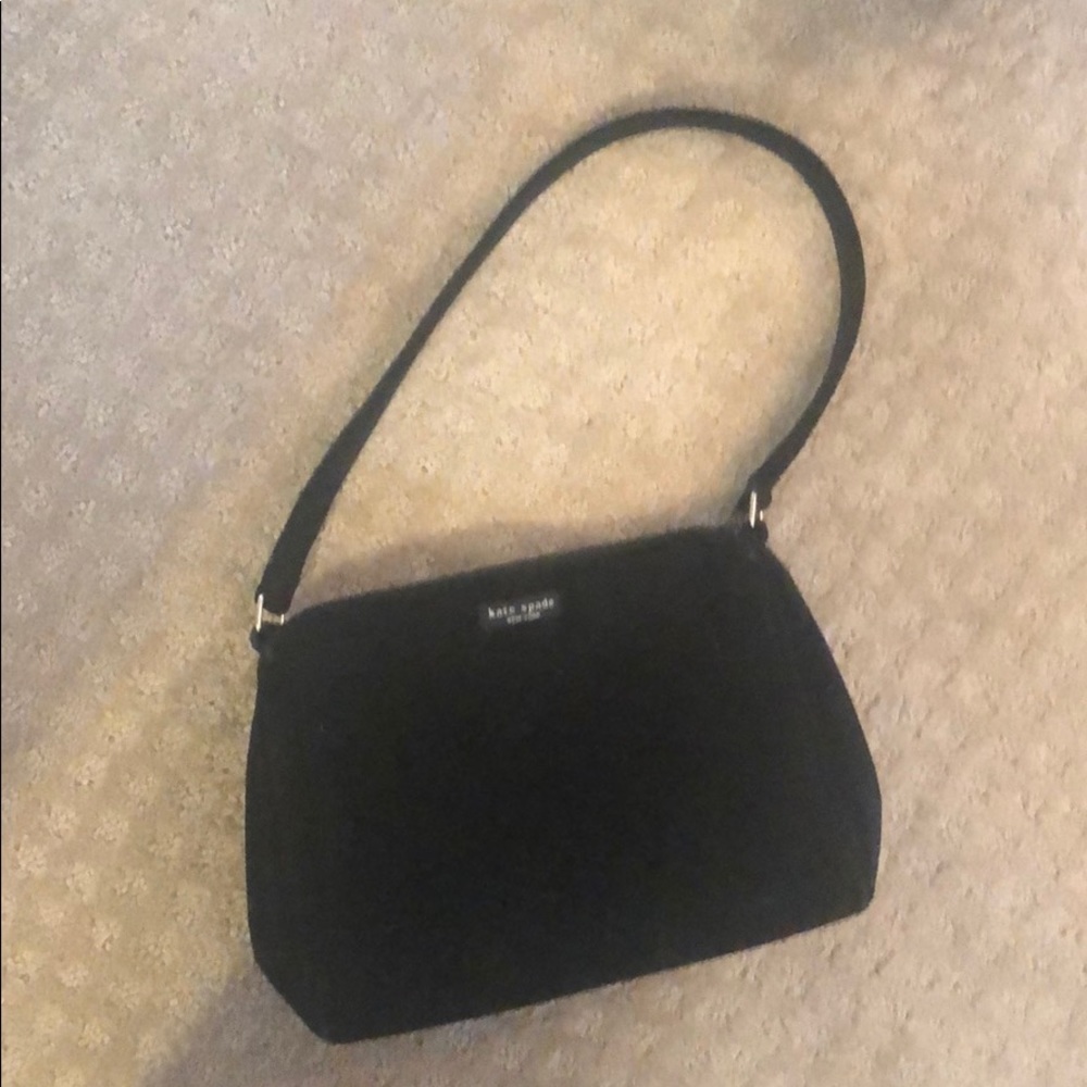 Vintage Kate spade black velvet purse